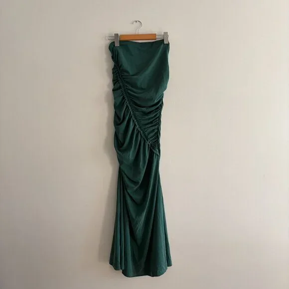 Anthropologie The Gabbie Strapless Ruched Tube Dress by Celandine Size Medium - Picture 7 of 10
